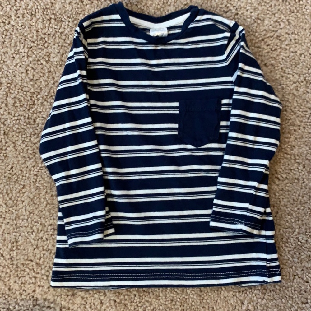 H&M stripe shirt. Size 9-12M.